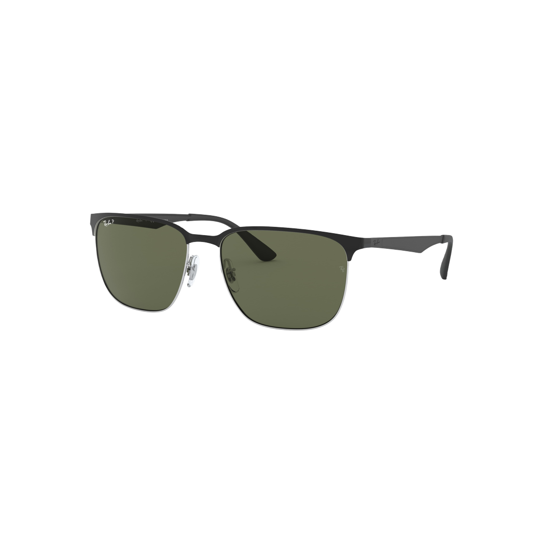 Ray-Ban RB3569 Polished Black On Silver Frame Green Classic G-15 Lenses 상세 이미지 1