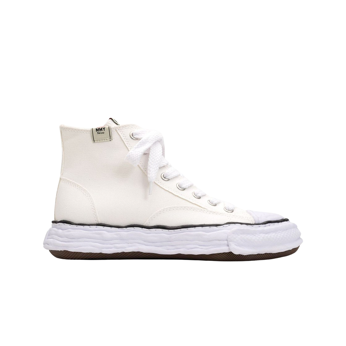 메종 미하라 야스히로 피터슨23 OG 솔 캔버스 하이탑 스니커즈 화이트