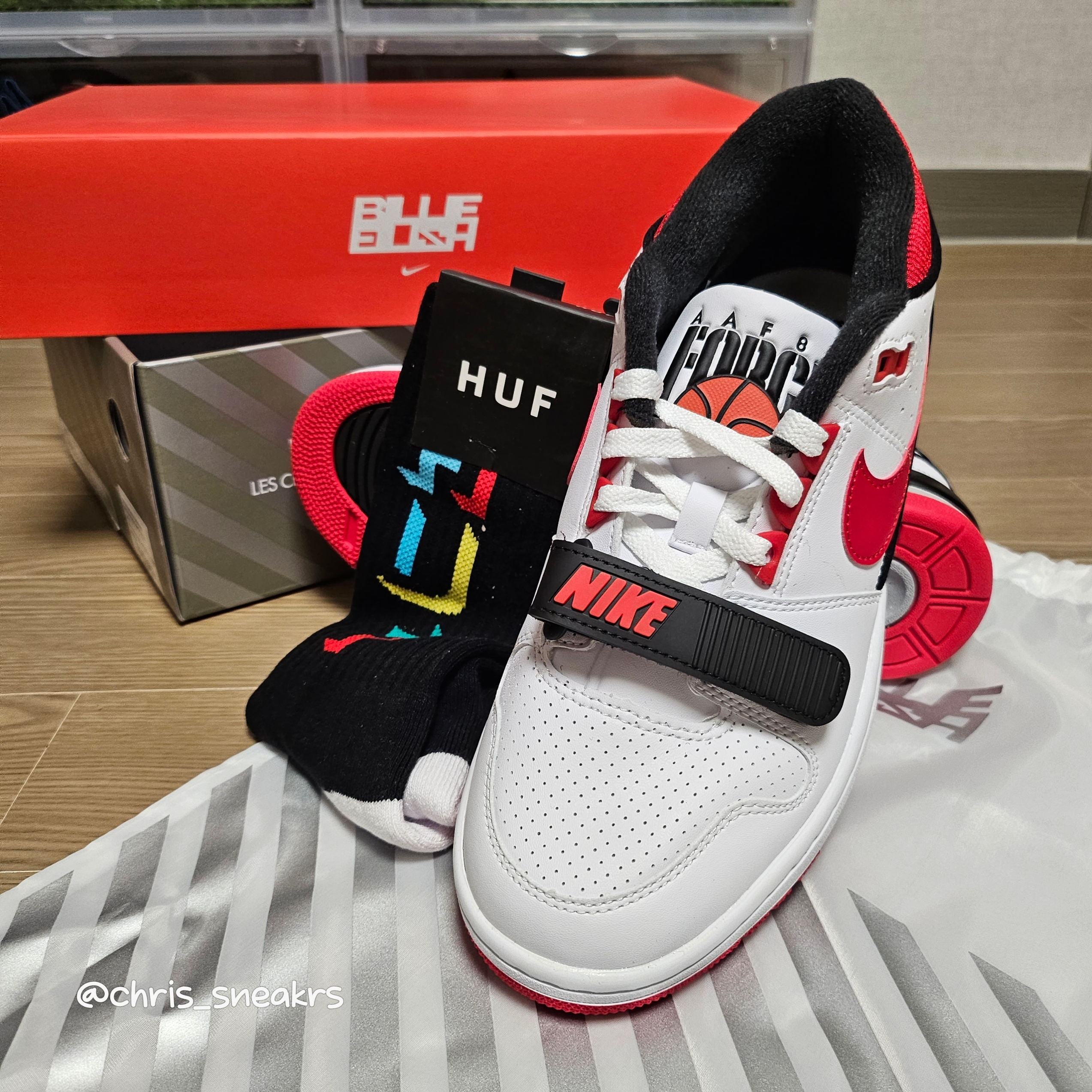 Nike x Billie Eilish Air Alpha Force 88 Fire Red and White 착용 스타일 - 1