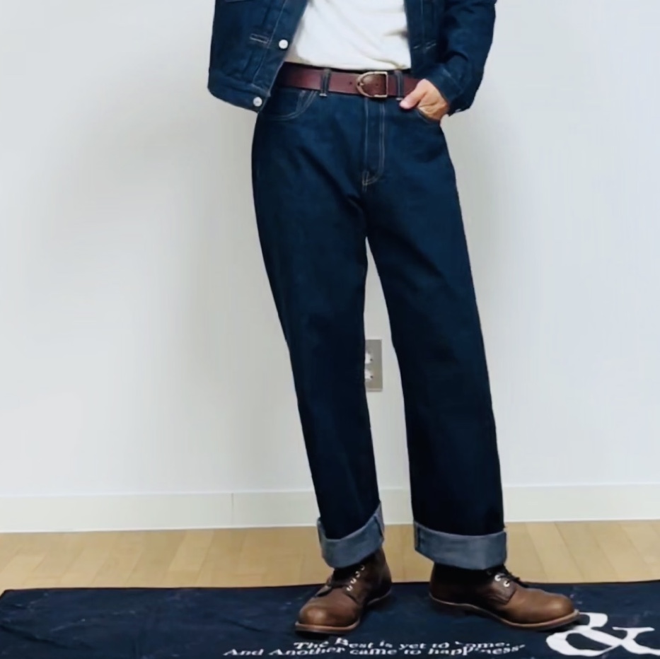 Double RL Garment Dyeing Twill Ball Cap Indigo 착용 스타일 - 2