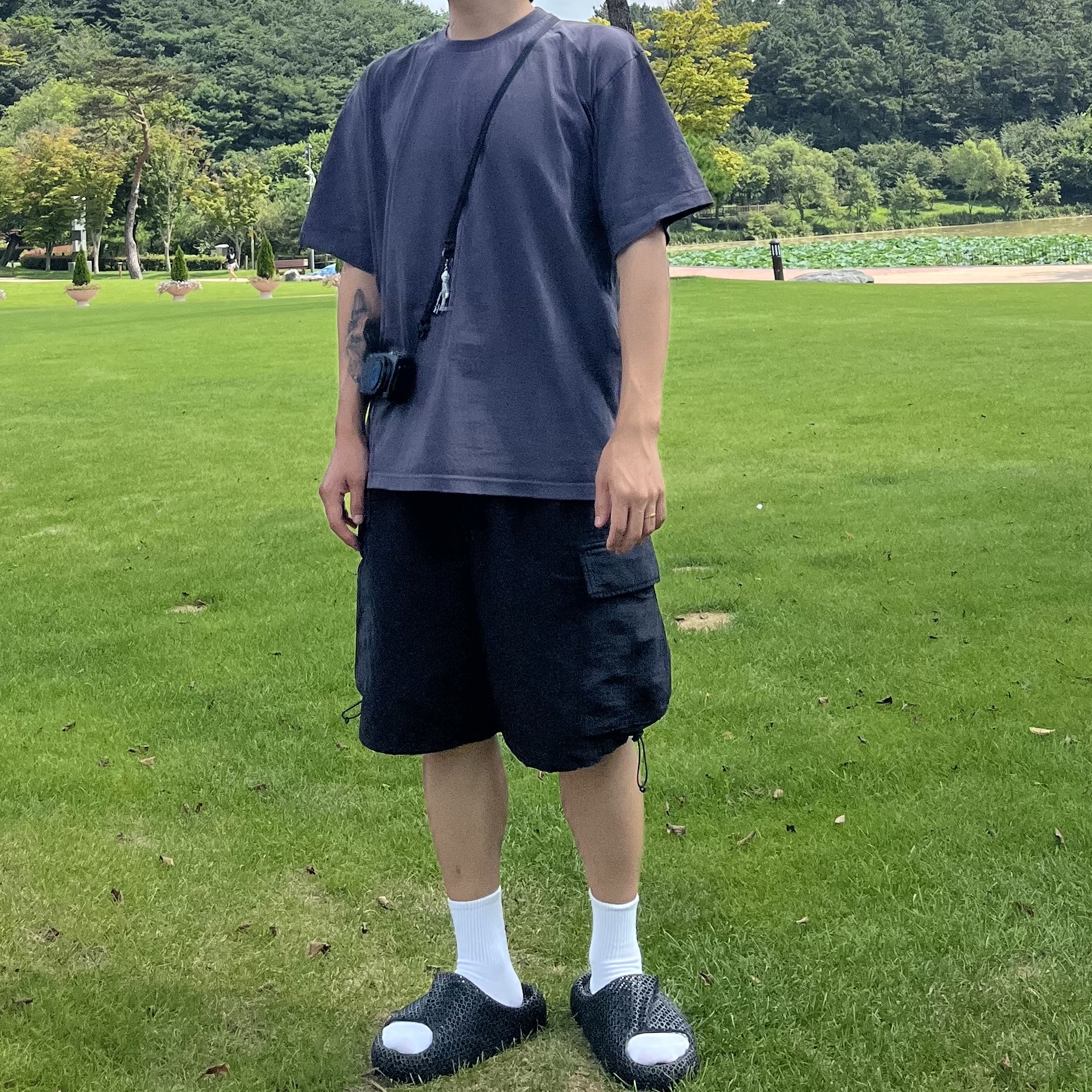 Asics Actibreeze 3D Sandal Black 착용 스타일
