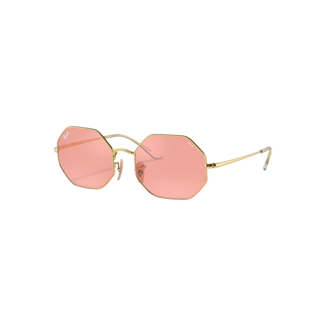 Ray-Ban Square 1971 Mirror Evolve Polished Gold Frame Pink Photochromic Lenses 상세 이미지 1