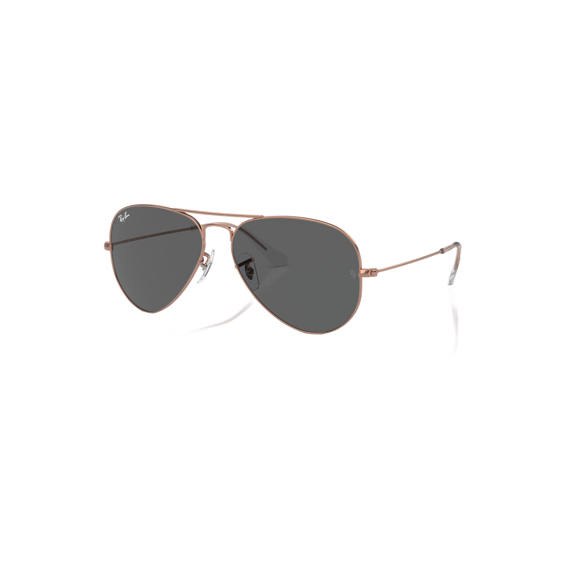 Ray-Ban Aviator Polished Rose Gold Frame Dark Grey Classic Lenses 상세 이미지 1