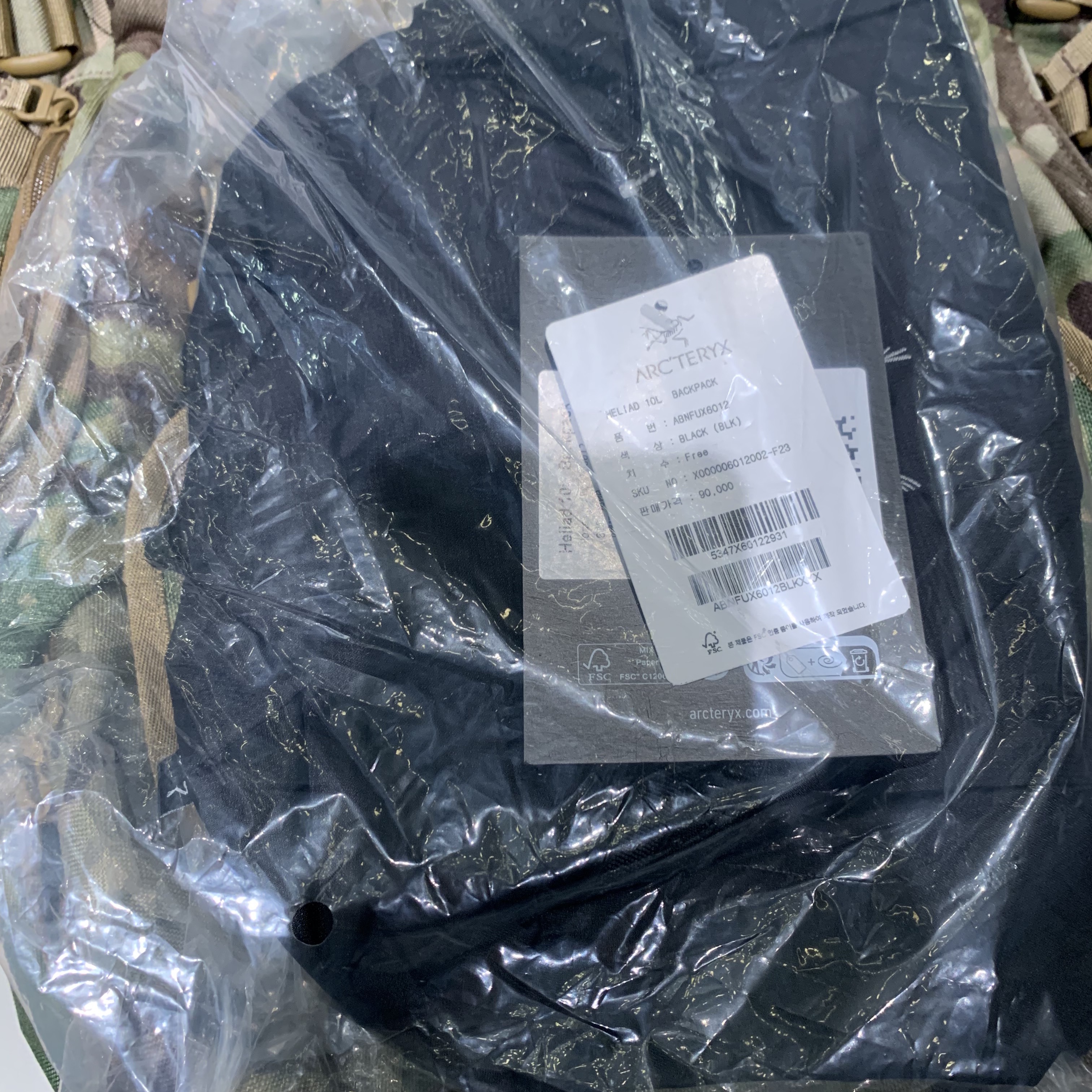 Arc'teryx Heliad 10 Backpack Black 착용 스타일