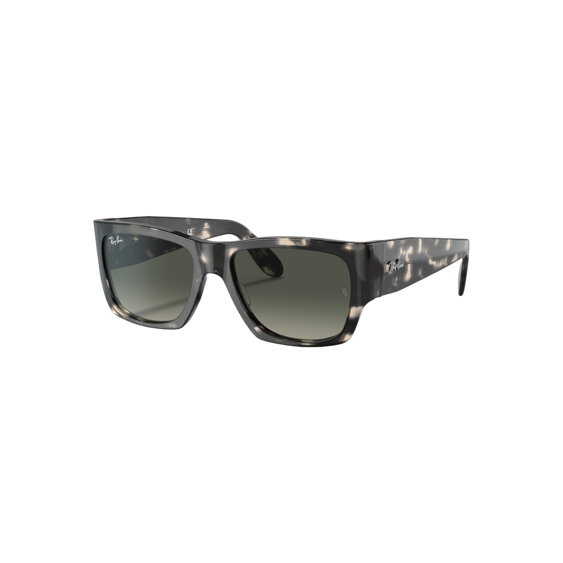 Ray-Ban Nomad Fleck Polished Grey Havana Frame Grey Gradient Lenses High Bridge Fit 상세 이미지 1