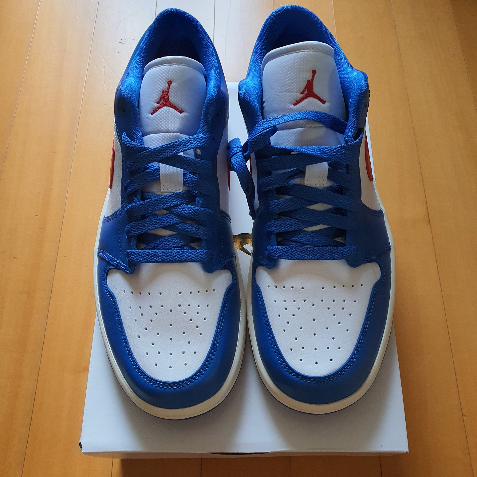 (W) Jordan 1 Low Sport Blue Gym Red 착용 스타일