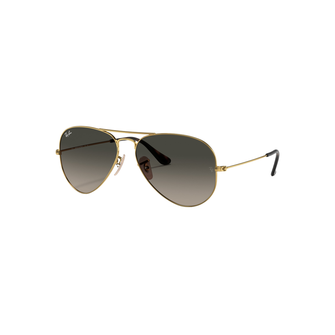 Ray-Ban Aviator Havana Collection Polished Gold Frame Grey Gradient Lenses 상세 이미지 1