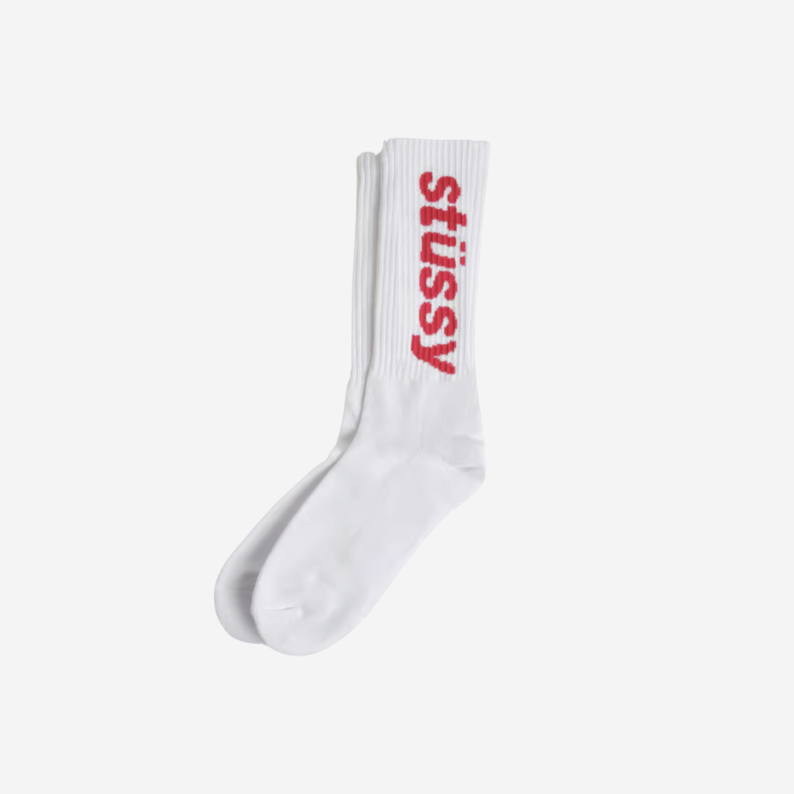 Stussy Helvetica Jacquard Crew Socks Hot Pink 상세 이미지 1