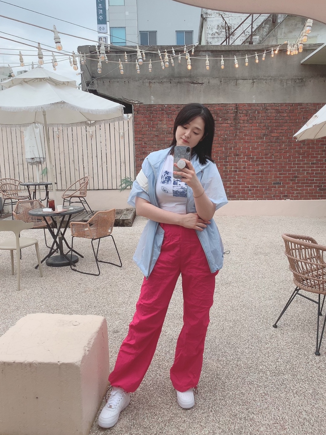 Art of Field Packable Short Sleeved Half Jacket Ice, Supreme Canvas Backpack White 착용 스타일 - 1