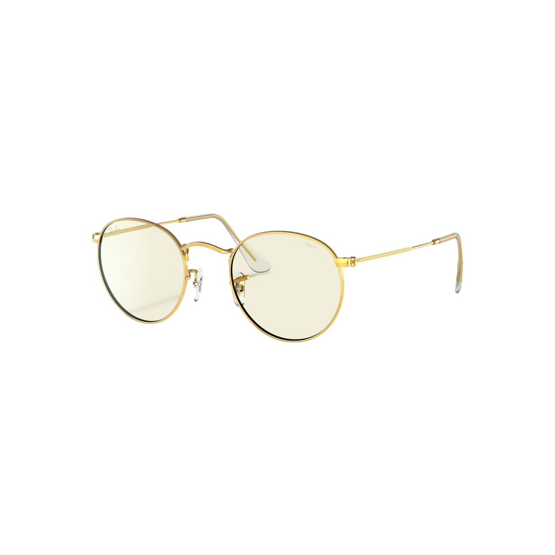 Ray-Ban Blue Light Polished Gold Frame Grey Mirror Lenses 상세 이미지 1