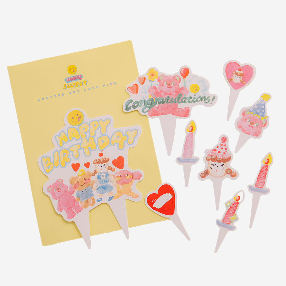 KNCGDCLVKW03ZZON Knotted HBD Cakepick