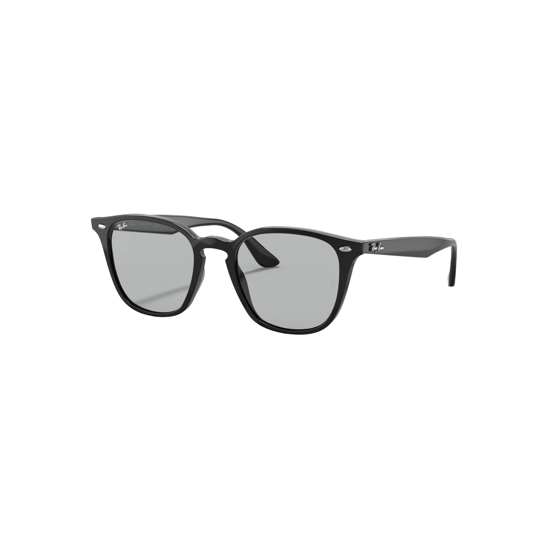 Ray-Ban RB4258 Polished Black Frame Dark Grey Classic Lenses Low Bridge Fit 상세 이미지 1