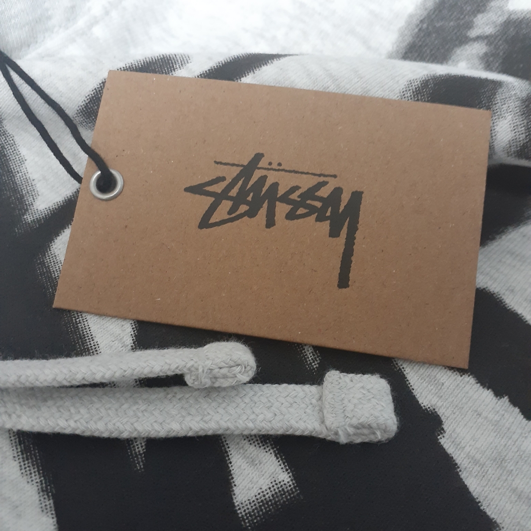 Stussy Dizzy Stock Hoodie Ash Heather 착용 스타일 - 1