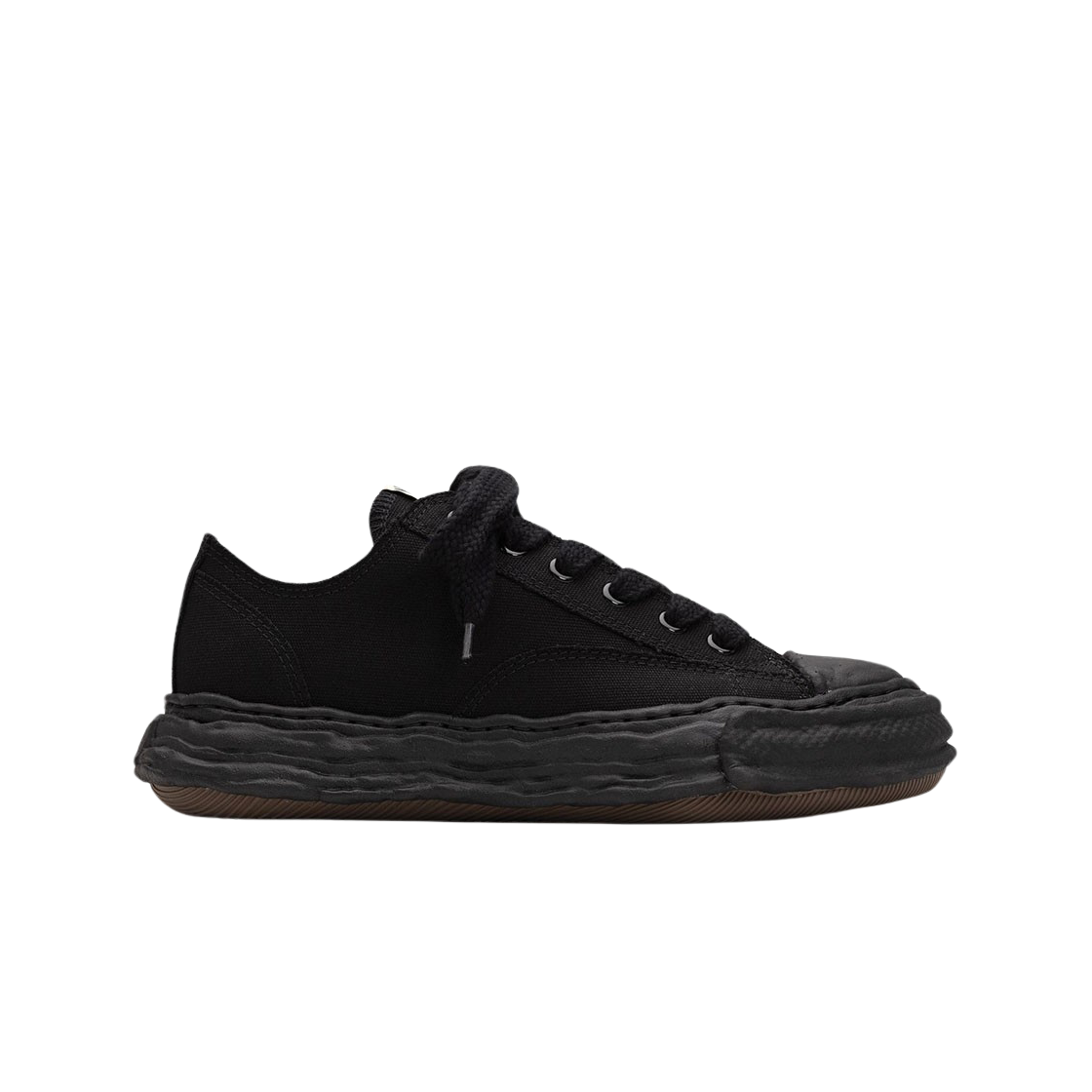 메종 미하라 야스히로 피터슨23 OG 솔 캔버스 로우탑 스니커즈 블랙 블랙(Maison Mihara Yasuhiro Peterson23 OG Sole Canvas Low-top Sneakers Black Black)