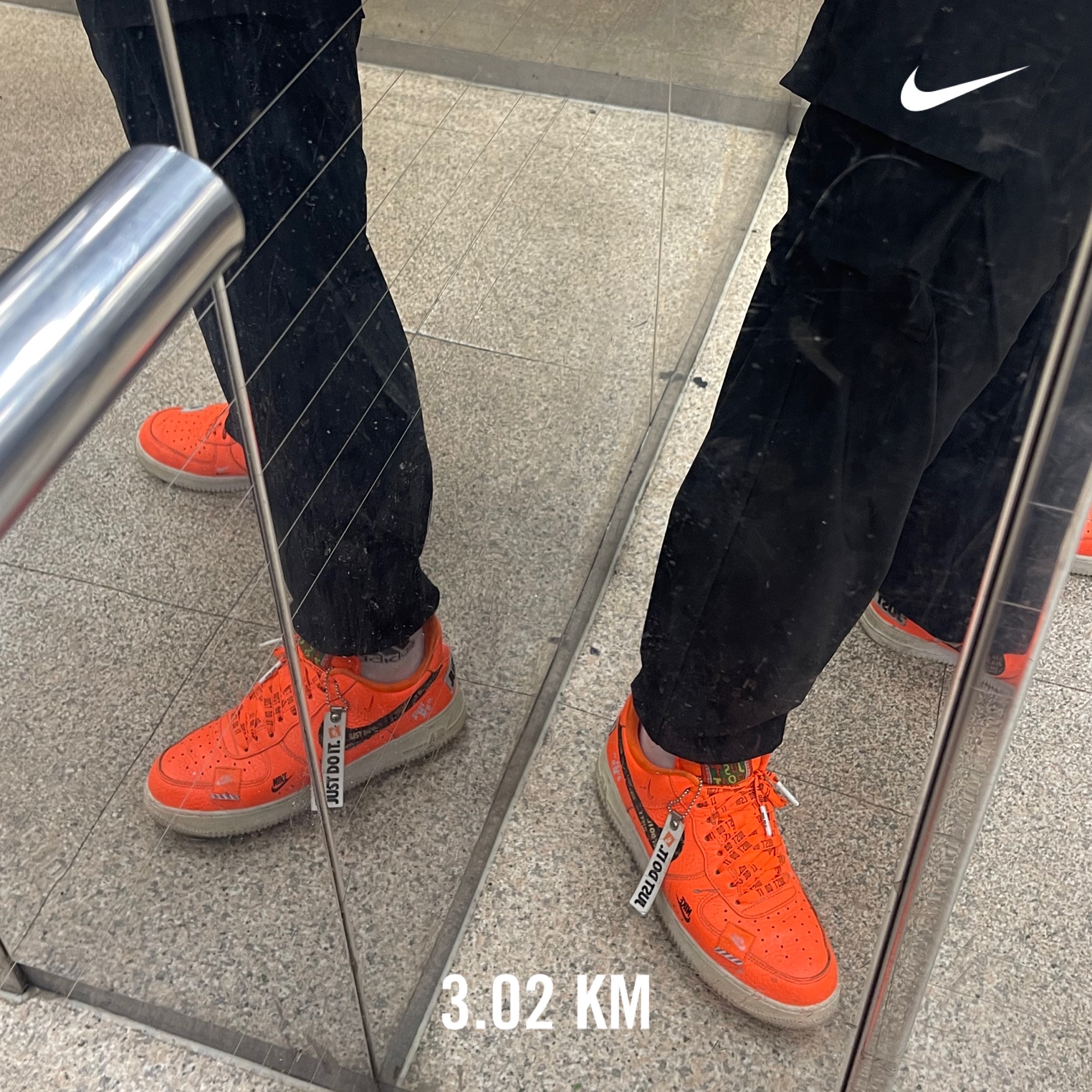 Nike Air Force 1 Low Just Do It Pack Total Orange 착용 스타일