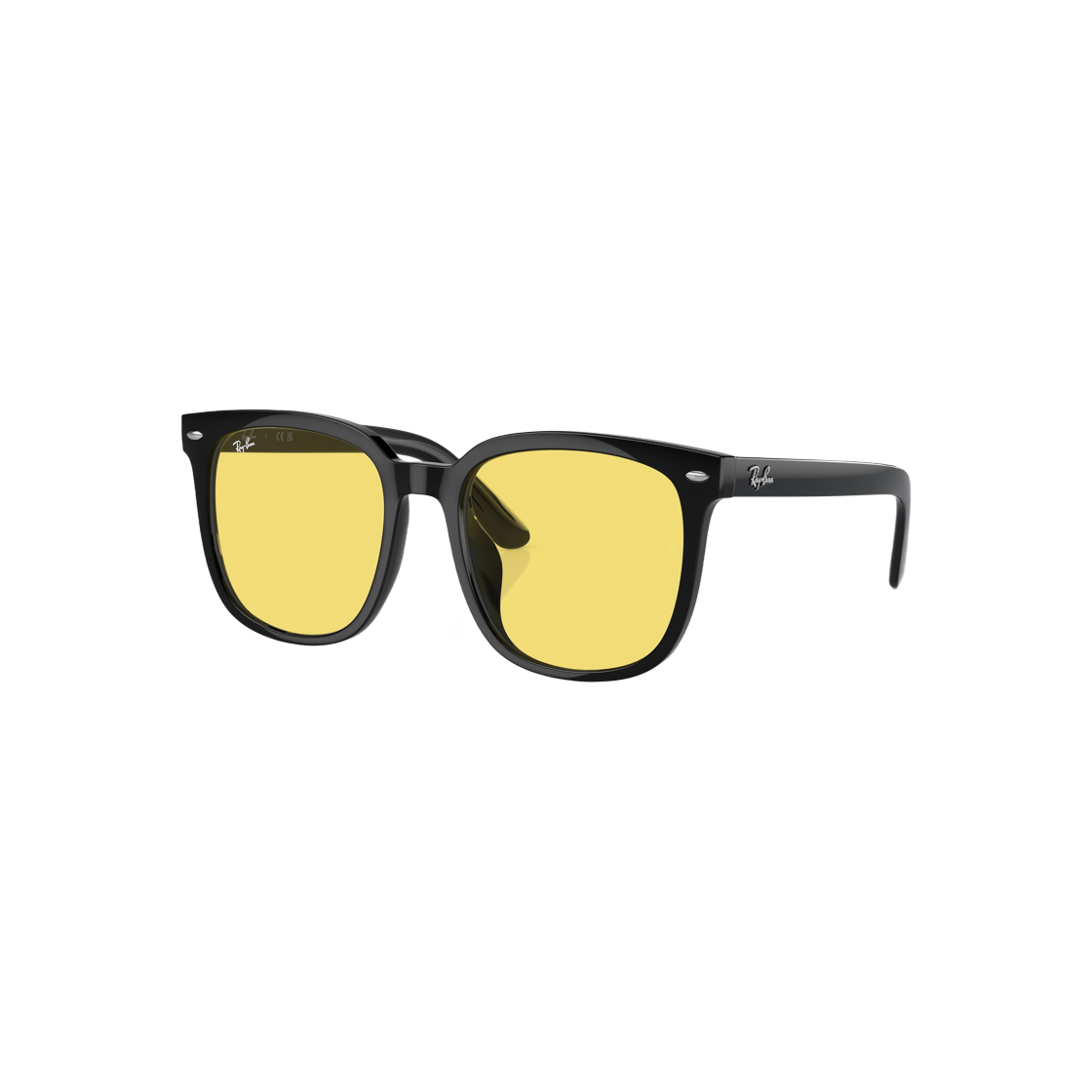 Ray-Ban RB4401D Polished Black Frame Yellow Classic Lenses Low Bridge Fit 상세 이미지 1