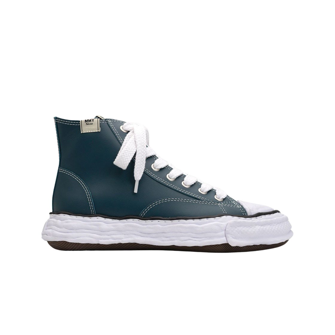 메종 미하라 야스히로 피터슨23 OG 솔 레더 하이탑 스니커즈 블루(Maison Mihara Yasuhiro Peterson23 OG Sole Leather High-top Sneakers Blue) - 1
