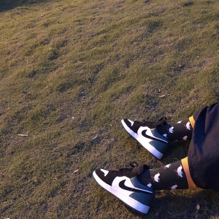 (GS) Jordan 1 Low Black Mystic Green 착용 스타일