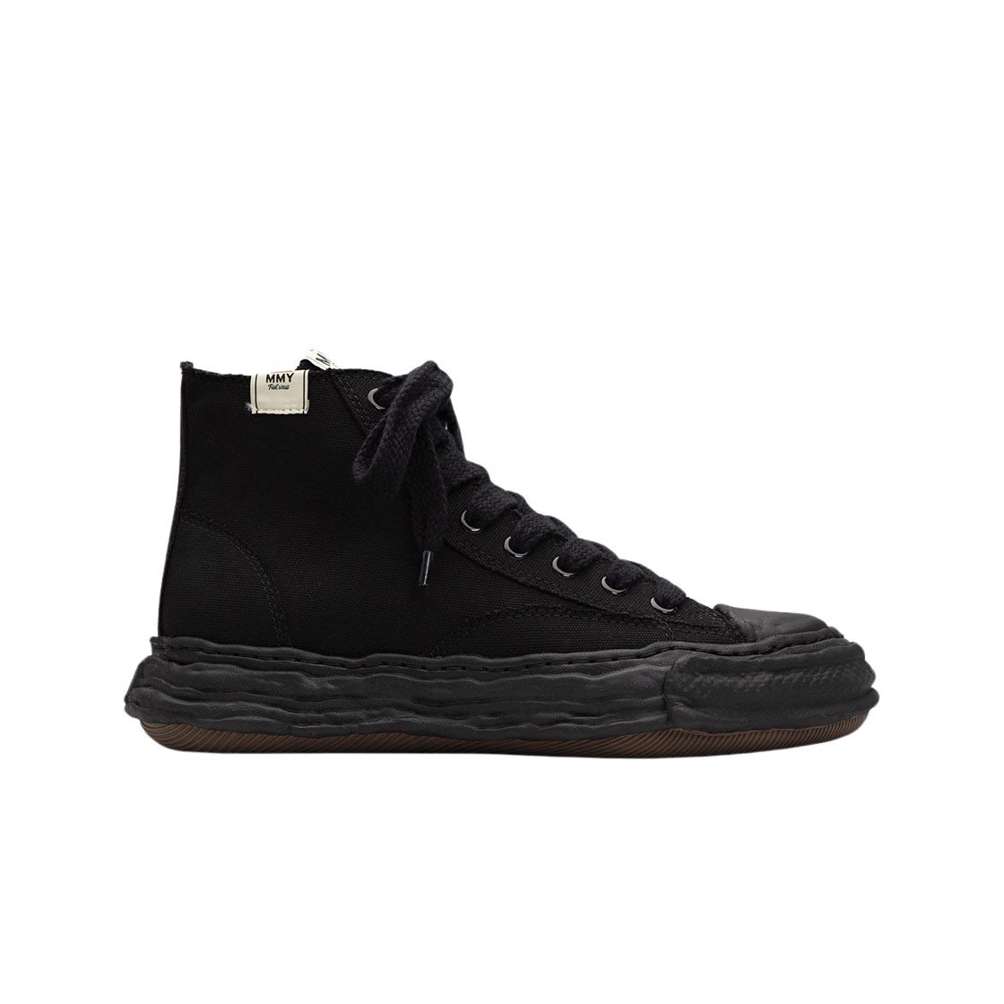 메종 미하라 야스히로 피터슨23 OG 솔 캔버스 하이탑 스니커즈 블랙 블랙(Maison Mihara Yasuhiro Peterson23 OG Sole Canvas High-top Sneakers Black Black) - 1