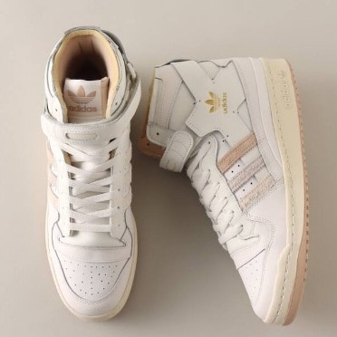 Adidas Forum 84 High Cloud White Magic Beige 착용 스타일