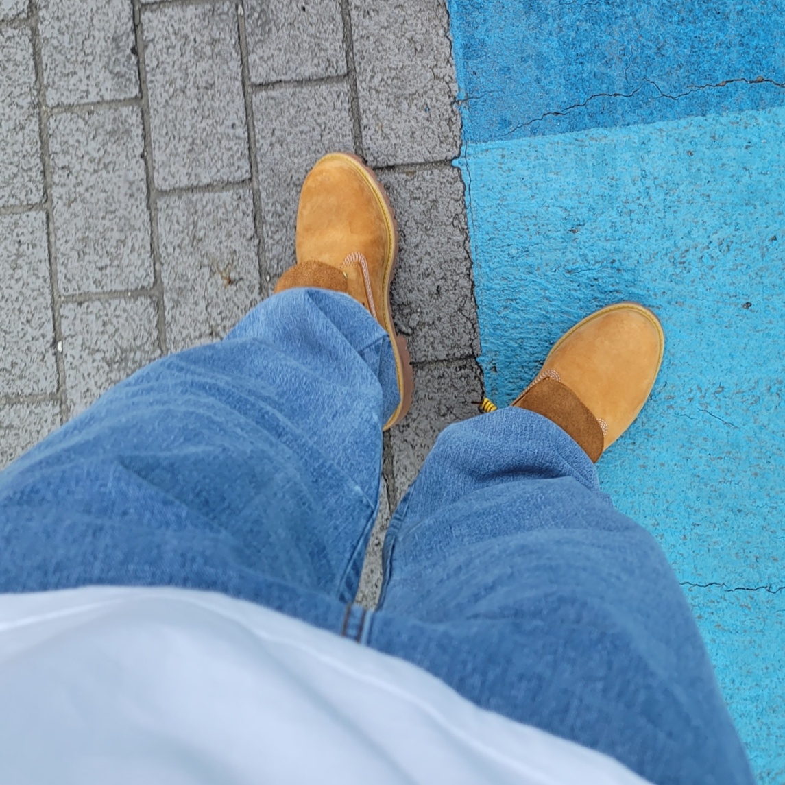 Timberland Premium 6 inch Waterproof Boot Wheat Nubuck - Wide 착용 스타일