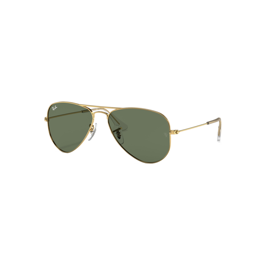 (Kids) Ray-Ban Aviator Polished Gold Frame Green Classic Lenses 상세 이미지 1