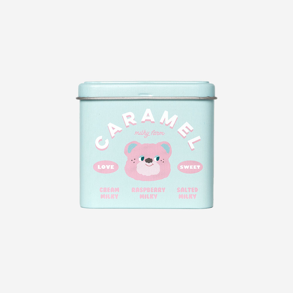 노티드 밀키팜 수제 밀크 카라멜 틴케이스 세트 민트(Knotted Milkyfarm Caramel Teen Case Set Mint)