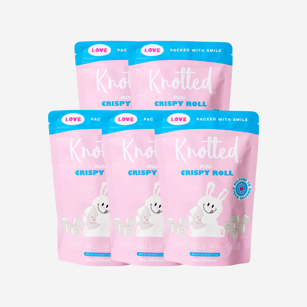 노티드 미니 크리스피롤 밀크크림 5봉(Knotted Mini Crispy Roll Milk Cream X 5)