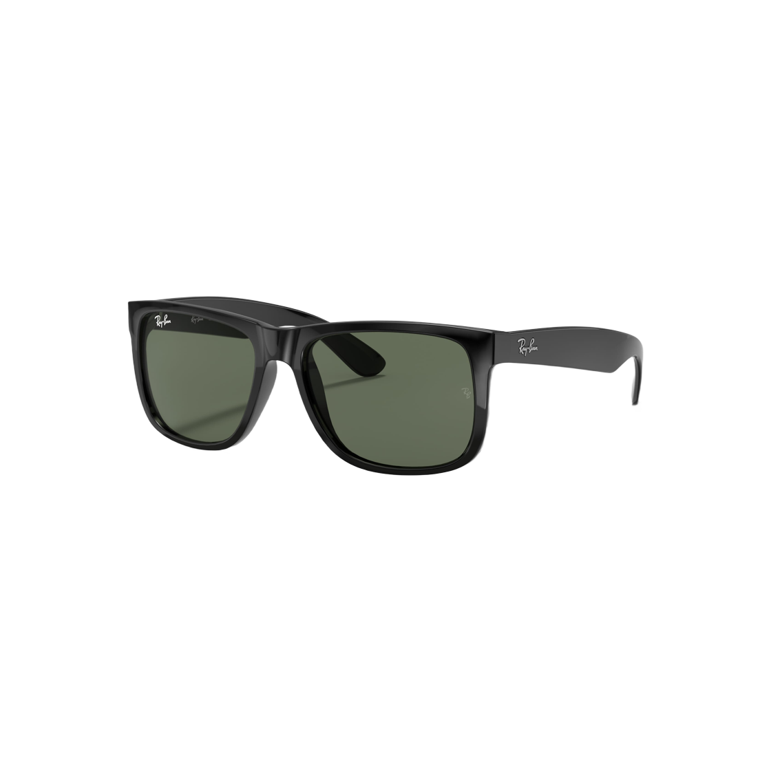 Ray-Ban Justin Classic Polished Black Frame Green Classic G-15 Leses Low Bridge Fit 상세 이미지 1