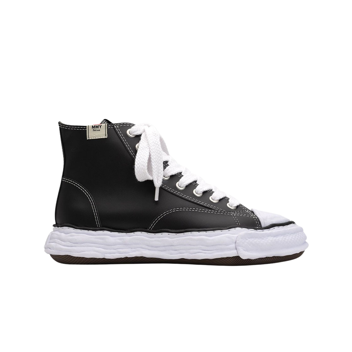 메종 미하라 야스히로 피터슨23 OG 솔 레더 하이탑 스니커즈 블랙(Maison Mihara Yasuhiro Peterson23 OG Sole Leather High-top Sneakers Black) - 1