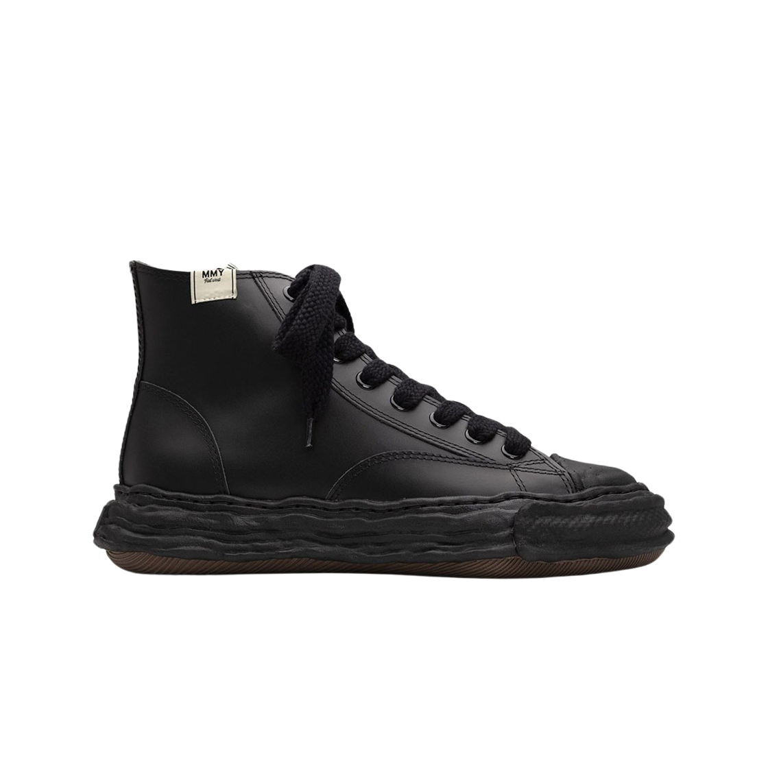 메종 미하라 야스히로 피터슨23 OG 솔 레더 하이탑 스니커즈 블랙 블랙(Maison Mihara Yasuhiro Peterson23 OG Sole Leather High-top Sneakers Black Black) - 1