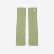 Porta Women Boucle Knit Leg Warmer Green