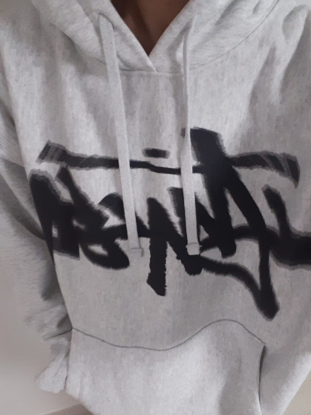 Stussy Dizzy Stock Hoodie Ash Heather 착용 스타일