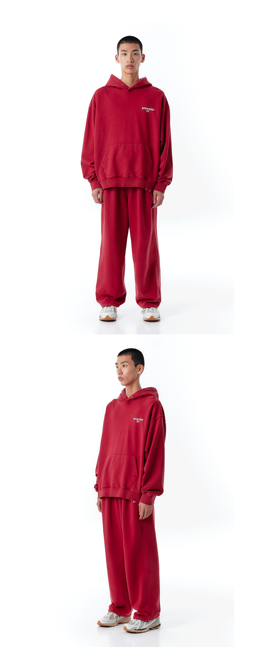 ★OY★VINTAGE WASHED HOODIE-DEEP RED★正規品/韓国直送料込 ☆OY☆VINTAGE WASHED HOODIE-DEEP RED☆正規品/韓国直送料込