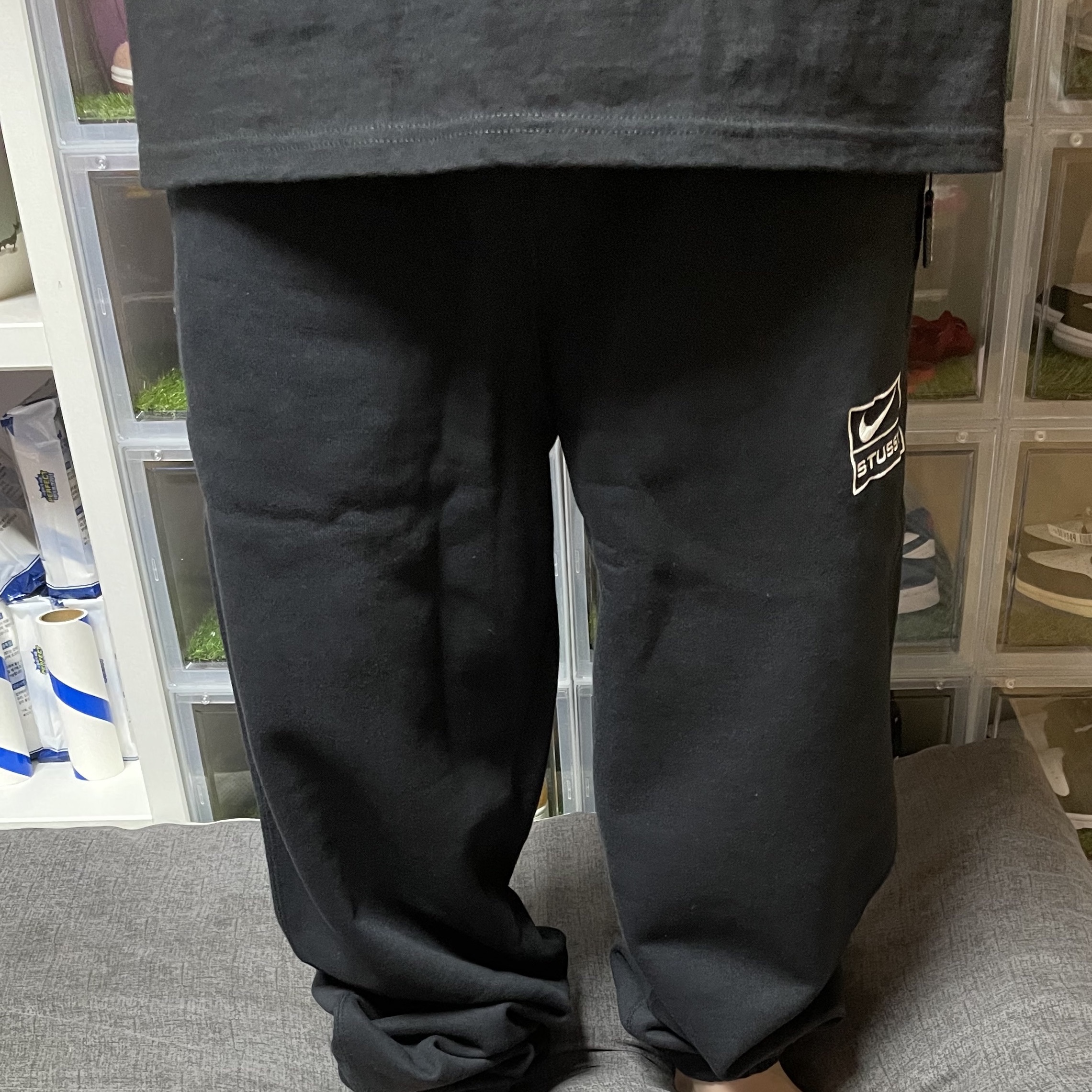 Nike x Stussy NRG Washed Fleece Pants Black (DO5296-010) 착용 스타일