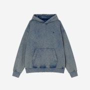 Porta Washed Damage Hooded Top Blue