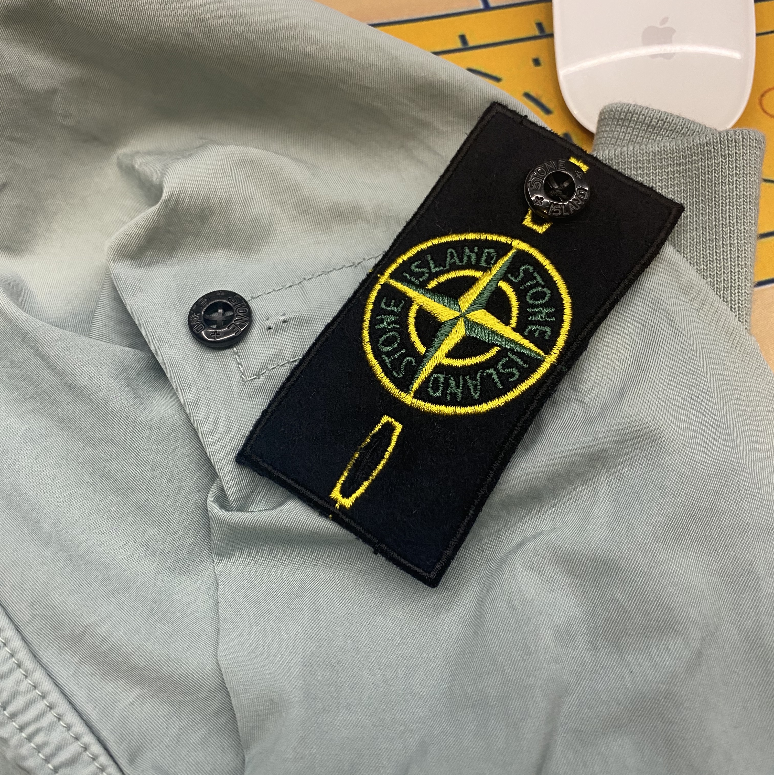 Stone Island 42629 Cupro Cotton Twill TC Jacket Sky Blue - 23SS 착용 스타일