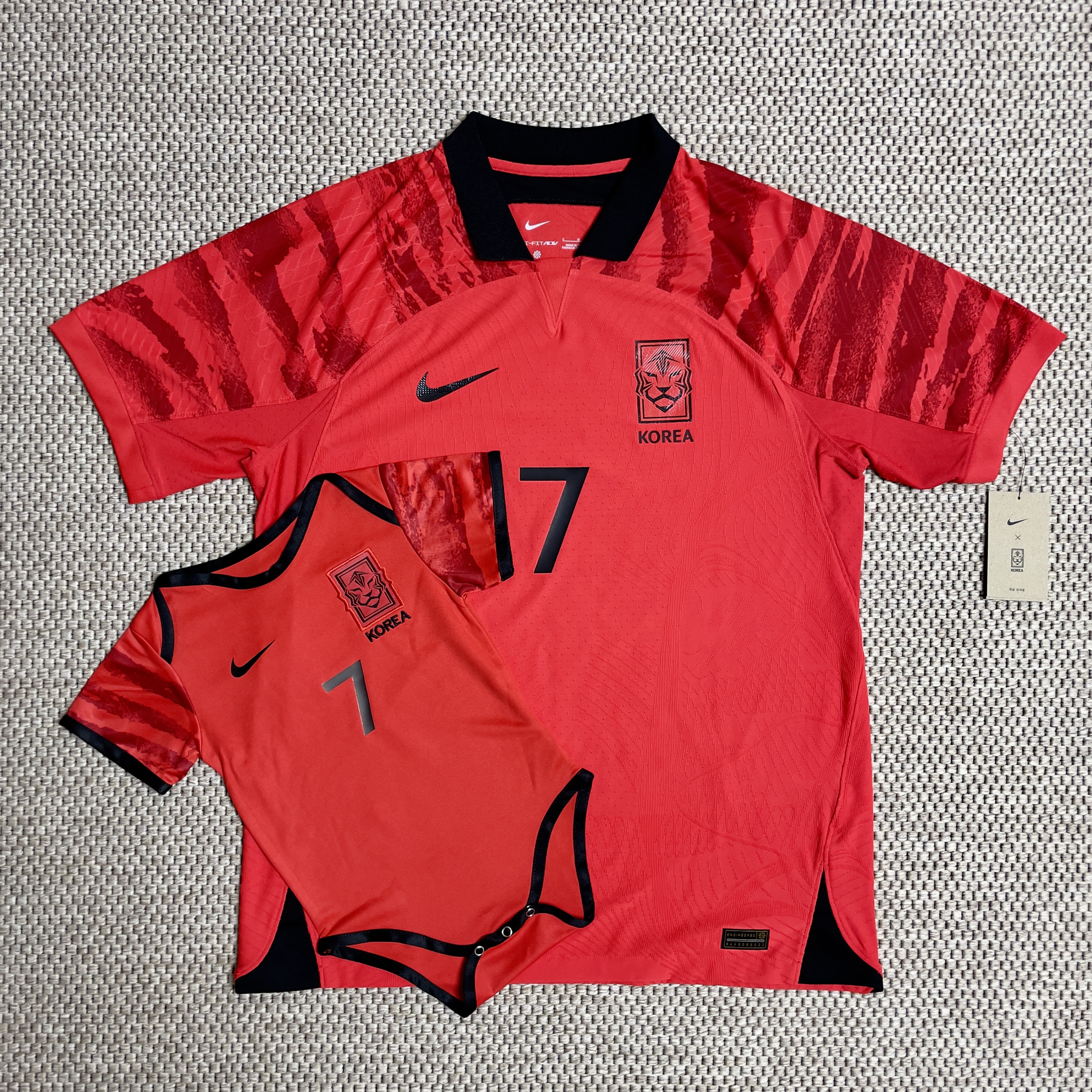 Nike Korea 2022/23 Dri-Fit ADV Match Home SS Jersey Global Red - US/EU (Non Marking Ver.) 착용 스타일 - 1