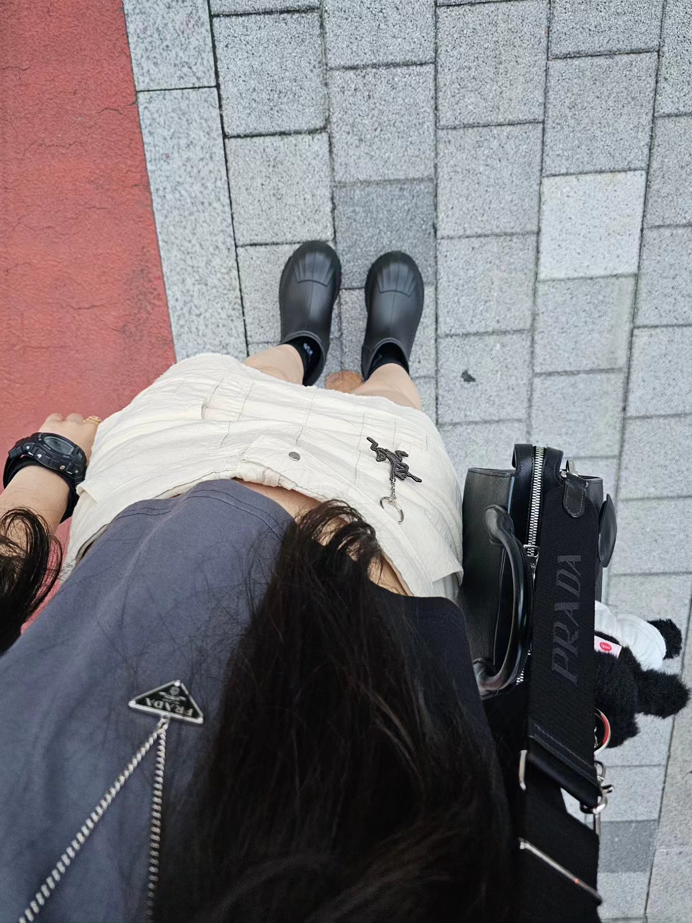 Casio G-Shock x Supreme x The North Face DW-6900 Black, (W) Adidas Adifom Superstar Boot Black 착용 스타일 - 2