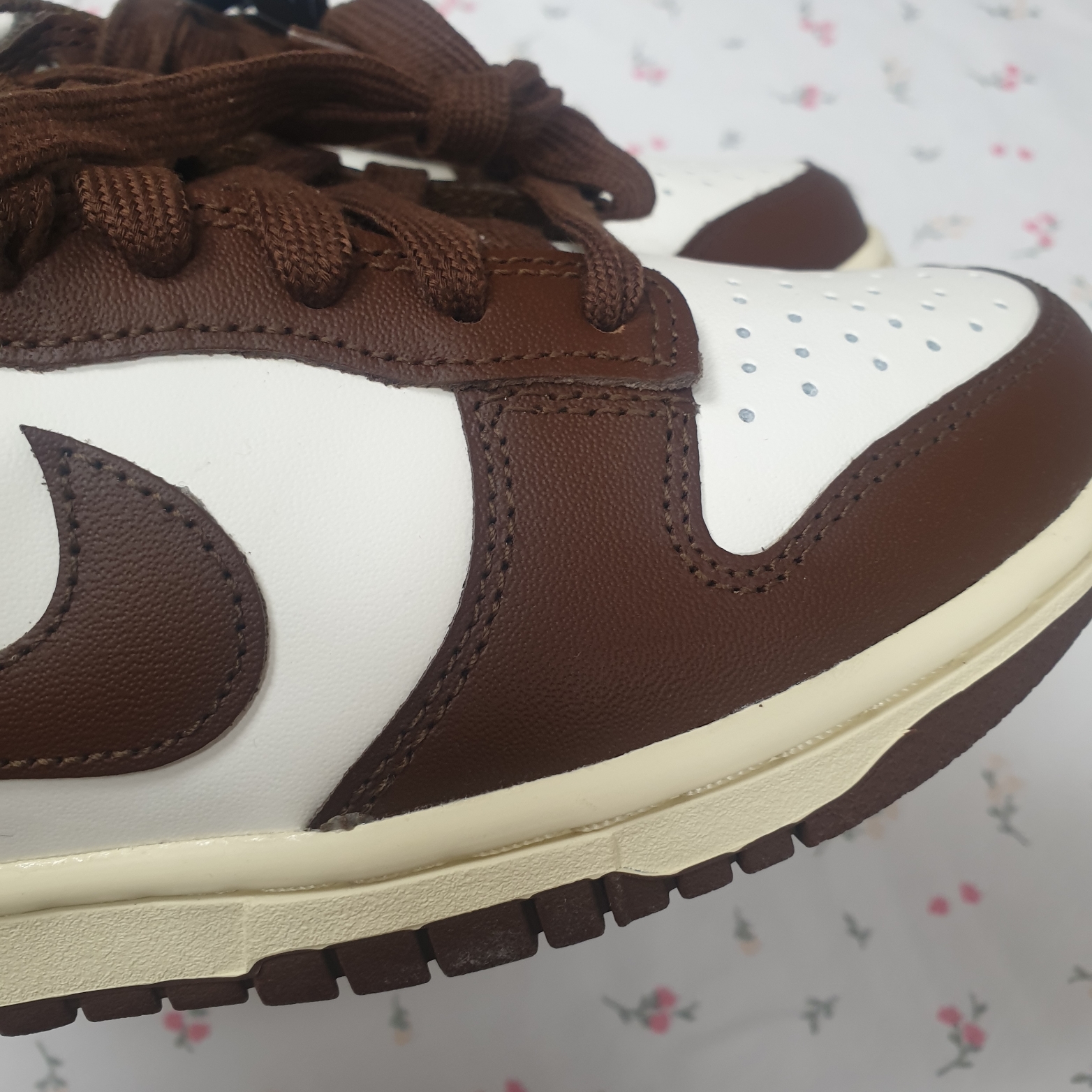(W) Nike Dunk Low Sail Cacao Wow 착용 스타일 - 1