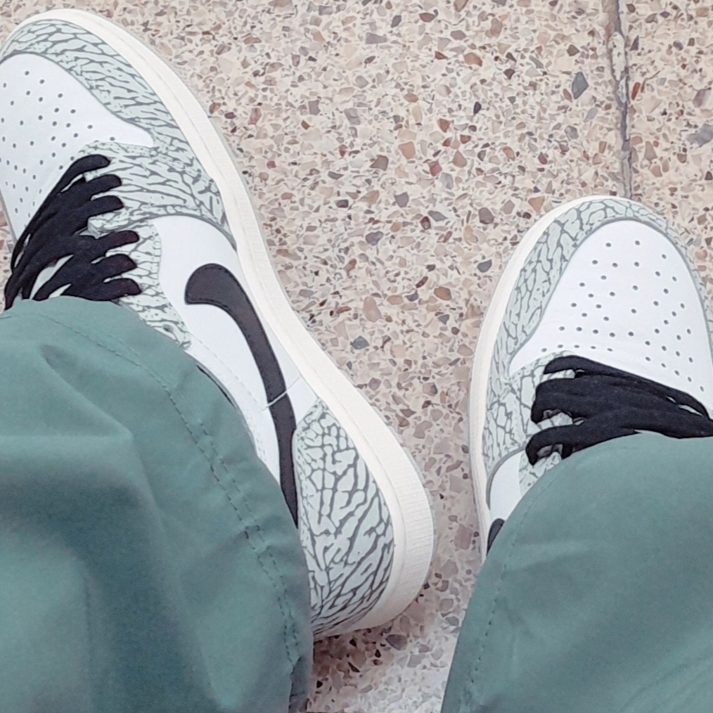 Jordan 1 Retro High OG White Cement 착용 스타일