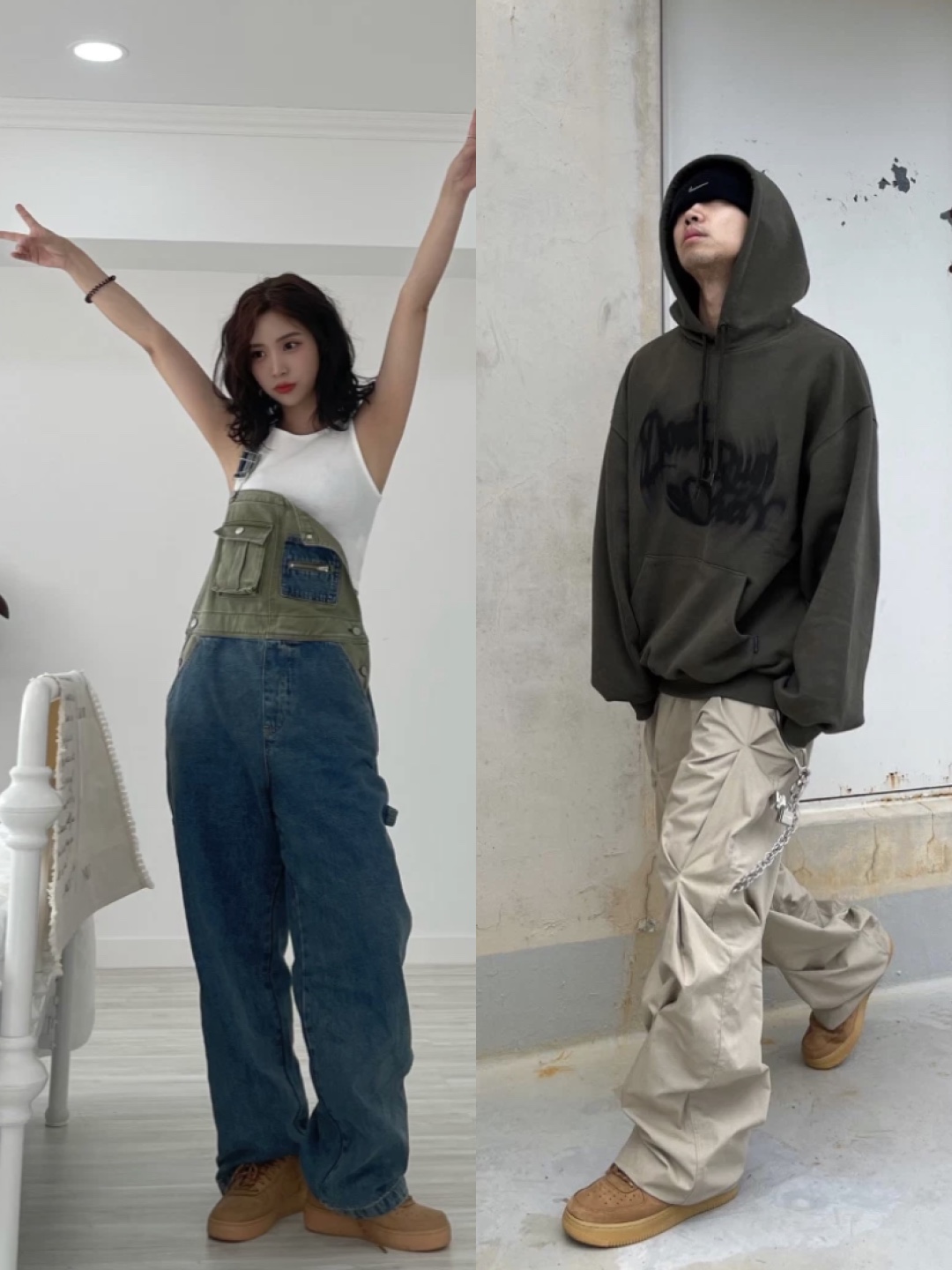 Nike Air Force 1 '07 WB Flax, Nike Air Force 1 Mid '07 WB Flax 착용 스타일 - 2