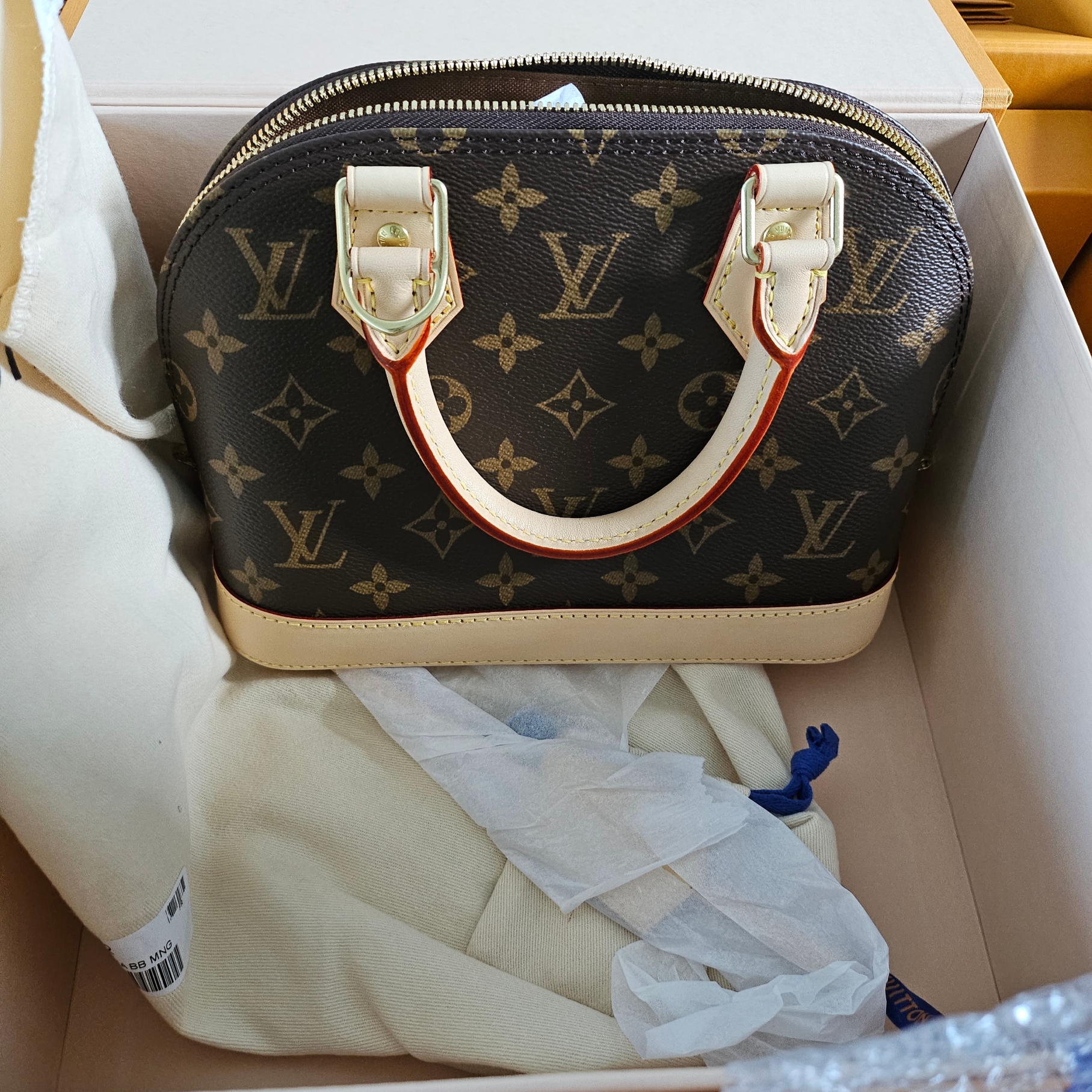 Louis Vuitton Alma BB Monogram 착용 스타일 - 2