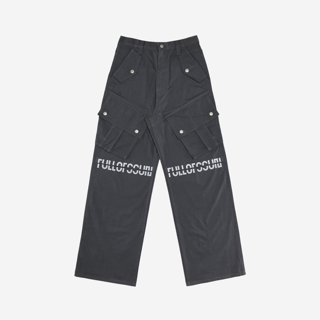 5588392 Full of Ssun Bladerunner Logo Cargo Pants Charcoal