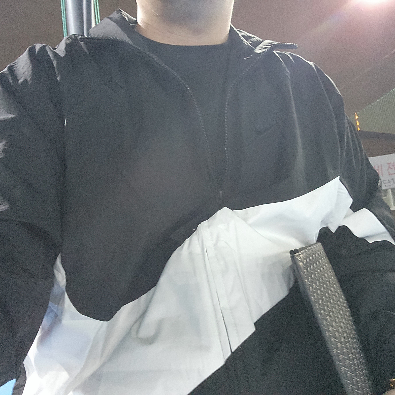 Nike NSW Big Swoosh Woven Jacket Black - Asia 착용 스타일 - 1