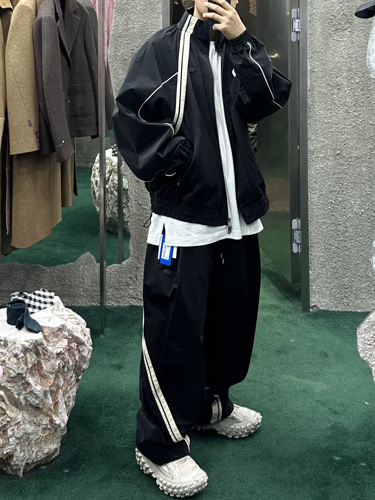 Ader Error Bashar Jumper Noir 착용 스타일 - 2