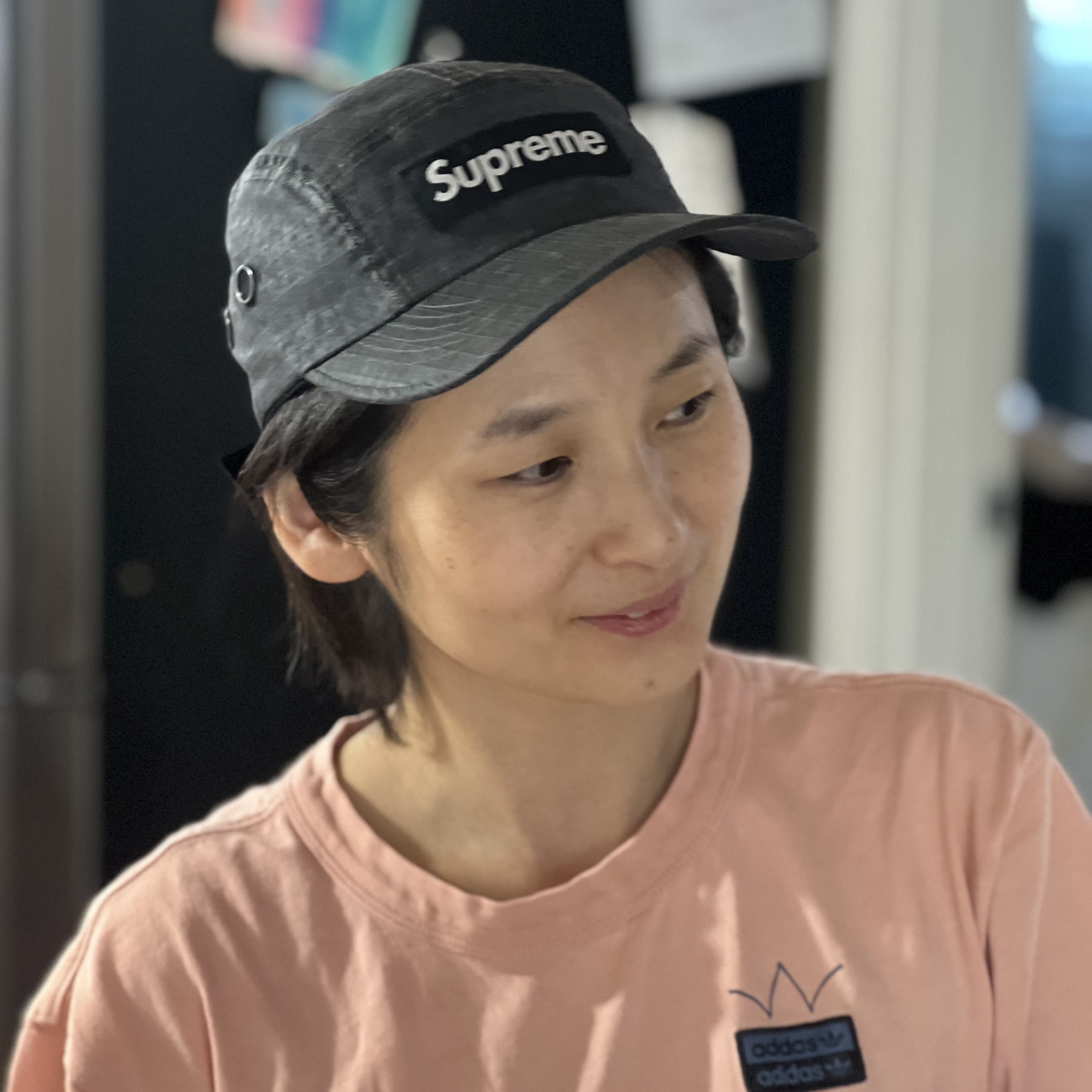 Supreme Distressed Ripstop Camp Cap Black - 23FW 착용 스타일