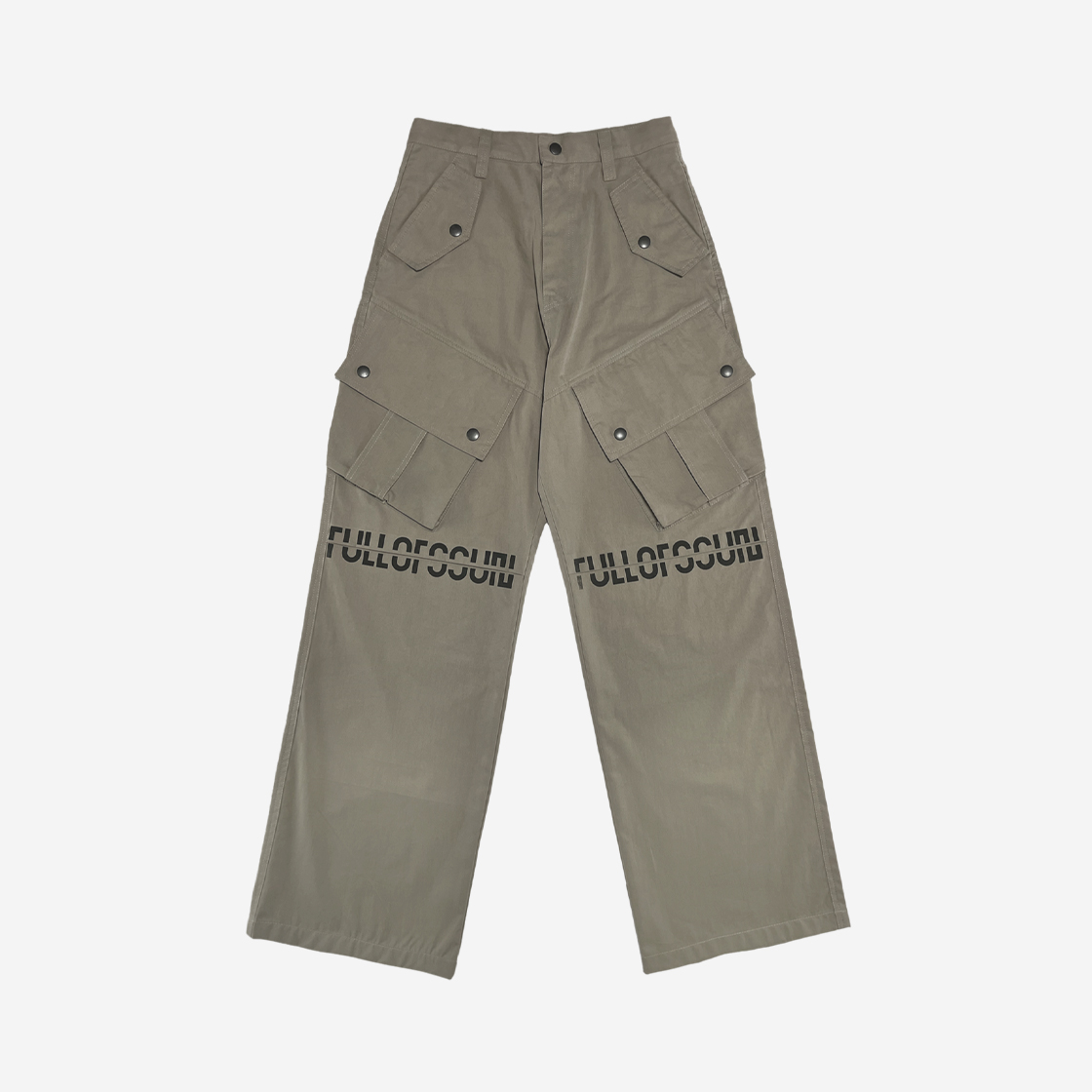 5588393 Full of Ssun Bladerunner Logo Cargo Pants Greige