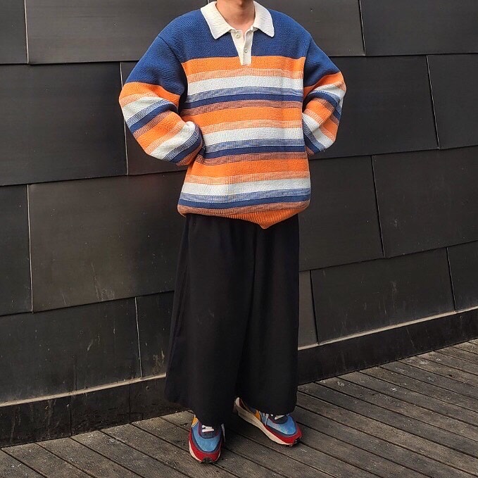 Nike x Sacai LDWaffle Blue Multi 착용 스타일