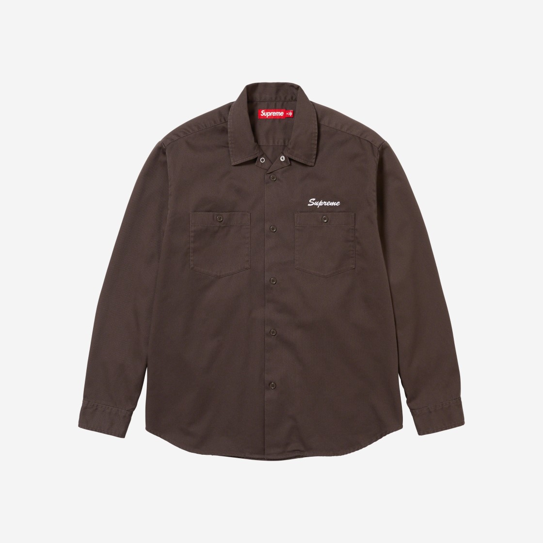 Supreme American Psycho Work Shirt Brown - 23FW 상세 이미지 2